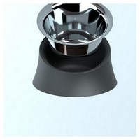 photo wowl dog bowl in thermoplastic resin, black and 18/10 stainless steel 3
